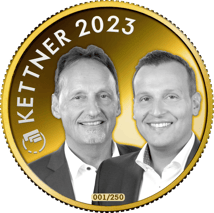 1 Unze Silber Kettner 2023 PP (Auflage: 250  | Polierte Platte | teilvergoldet)