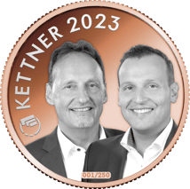 1 Unze Silber Kettner PP (Auflage: 250 | Polierte Platte | rosé teilvergoldet)