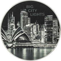 1 Unze Silber Big City Lights Sydney 2023 PP HR (Auflage: 2.023 | High Relief)