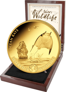 5 Unze Gold World's Wildlife Rochen 2023 PP (Auflage: 50 | Polierte Platte)