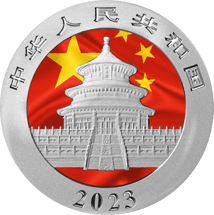 30g Silber China Panda 2023 Flag Line (Auflage: 500 | coloriert)