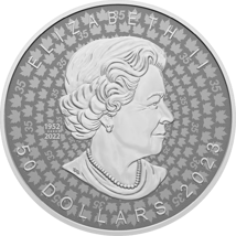 5 Unze Silber Maple Leaf 2023 (Auflage: 1.750 | Ultra High Relief | Reverse Proof)