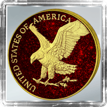 1 Unze Silber American Eagle 2023 Ruby Gold Edition (Auflage: 100 | teilvergoldet)