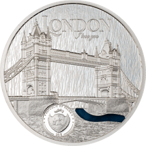 3 Unze Silber Tiffany Art Metropolis London 2023 PP HR (Auflage: 999 | Ultra High Relief | Polierte Platte)