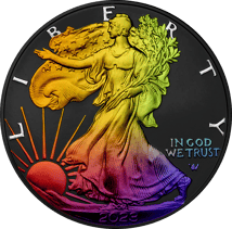 1 Unze Silber American Eagle 2023 Ruthenium-Rainbow Edition (Auflage: 100 | coloriert)