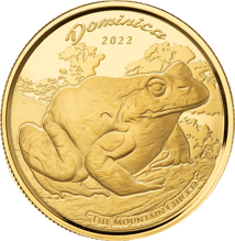 1 Unze Gold EC8 Dominica Mountain Chicken 2022 (Auflage: 2.500 | Eastern Caribbean Serie)
