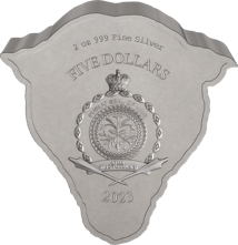 2 Unze Silber Leopard Wilde Natur Niue 2023 HR  AF (Auflage: 2.000 | Antik Finish | High Relief)