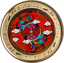 1 Unze Gold Fiji Koi Fisch 2023 (Auflage: 100 | coloriert)