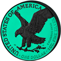 1 Unze Silber American Eagle 2023 Glow in the Dark Reverse (Auflage: 50 | Ruthenium)