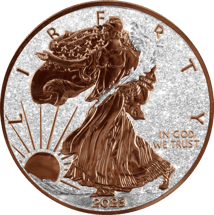 1 Unze Kupfer American Eagle 2023 Iced Out Edition (Auflage: 100)
