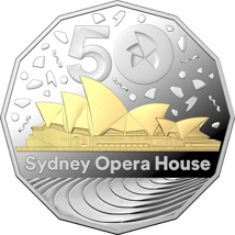 Silber Sydney Opera House 2023 (Auflage: 5.000 | teilvergoldet | Polierte Platte)