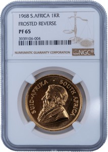 1 Unze Gold Krügerrand 1968 PP (PF 65 | Polierte Platte | Slab)