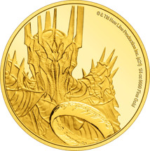 1/4 Unze Gold Herr der Ringe Sauron 2021 PP (Auflage: 250 | Polierte Platte)
