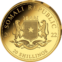0,5g Gold African Wildlife Somalia Leopard 2022 (Auflage: 5.000)