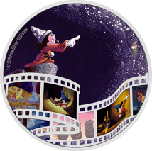 3 Unze Silber Disney Meisterwerke Fantasia 2023 PP (Auflage: 2.000 | Polierte Platte | coloriert)