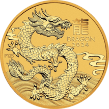 1/10 Unze Gold Lunar III Drache 2024
