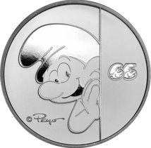 1 Unze Silber Niue 65 Jahre Die Schlümpfe 2023 (Auflage: 15.000)