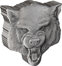 2 Unze Silber Wolf Wilde Natur 2023 HR AF (Auflage: 2.000 | Antik Finish | High Relief)
