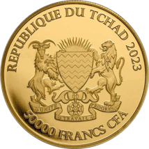 1 Unze Gold Tschad Red Panda 2023 (Auflage: 100)