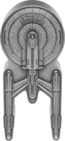 1 Unze Silber Star Trek Enterprise 2024 (Auflage: 3.000 | Antik Finish)