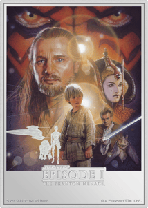 5 Unze Silber Die Dunkle Bedrohung Posters 2024 PP (Auflage: 200 | coloriert | Polierte Platte)