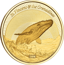 1 Unze Gold EC8 St. Vincent & The Grenadines - Humpback Whale 2023 (Auflage: 2.500 | Blisterkarte)