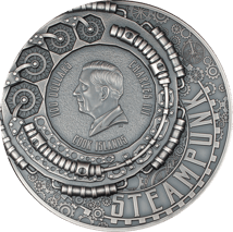 1kg Silber Steampunk Nautilus 2024 HR AF (Auflage: 111 | High Relief | Antik Finish)