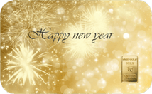 1g Goldbarren Heimerle und Meule Happy New Year FineCard