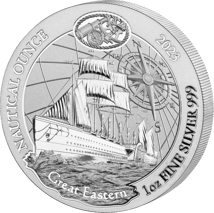 1 Unze Silber Ruanda Nautical Serie– Great Eastern 2023