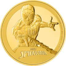 1/4 Unze Gold Marvel Spiderman 2023 PP (Auflage: 500 | Polierte Platte)