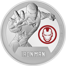 3 Unze Silber Marvel Iron Man 2024 PP (Auflage: 1.000 | coloriert | Polierte Platte)