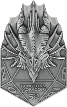 2 Unze Silber Dungeons and Dragons Red Dragon 2024 D20 (Auflage: 1.000 | Antik Finsih)