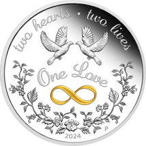 1 oz Silver One Love 2024 PP (Mintage: 5,000 | Proof)