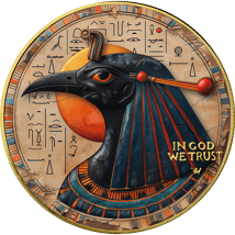 1 Unze Silber Horus Auge 2024 (Auflage: 50 | coloriert | teilvergoldet)