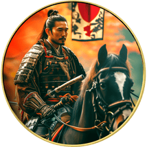1 Unze Silber Samuraikrieger Yukimura 2024 (Auflage: 50 | coloriert | vergoldet)