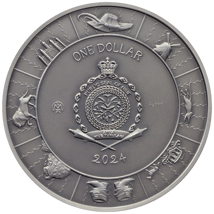 1 Unze Silber Märchen - Der gestiefelte Kater 2024 AF (Auflage: 1.000 | coloriert | Antik Finish)