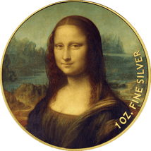 1 Unze Silber Leonardo Da Vinci Mona Lisa 2024 (Auflage: 50 | vergoldet)