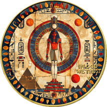 1 Unze Silber Ägypten Ra 2024 (Auflage: 50 | coloriert | teilvergoldet)