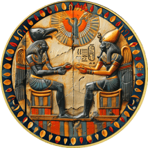 1 Unze Silber Ägypten Geb und Anhor 2024 (Auflage: 50 | coloriert | teilvergoldet)