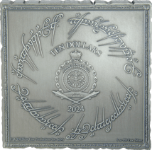 5 Unze Silber Herr der Ringe Karte Mittelerde 2024 (Auflage: 250 | Antik Finish)