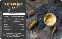 Gold Tyrannosaurus Rex Münze