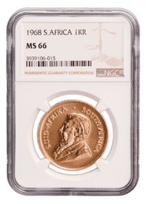1 Unze Gold Krügerrand 1968 (MS 66 | Rarität | Slab)