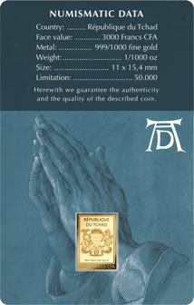 Gold Albrecht Dürer Die Betende Hände Münze