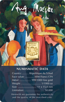 Gold August Macke Die Vier Mädchen Münze