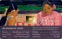 Gold Paul Gauguin Frauen von Tahiti Münze