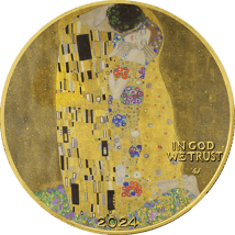 1 Unze Silber Eagle 2024 Klimt (Auflage: 100 | teilvergoldet)