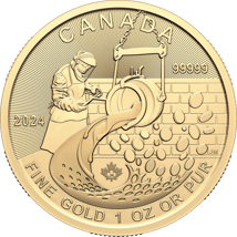 1 Unze Gold Klondike Goldrausch From Dore to Refined 2024 (im Blister)