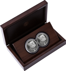 2 x 1 Unze Silber Big Five II Leopard 2023 Doppelkapsel (Auflage: 1.000 | Polierte Platte)