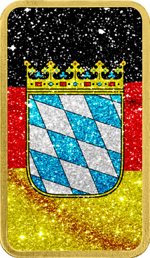 1 Unze Silberbarren Bayern (Auflage: 100 | teilvergoldet)
