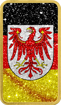 1 Unze Silberbarren Brandenburg (Auflage: 100 | teilvergoldet)